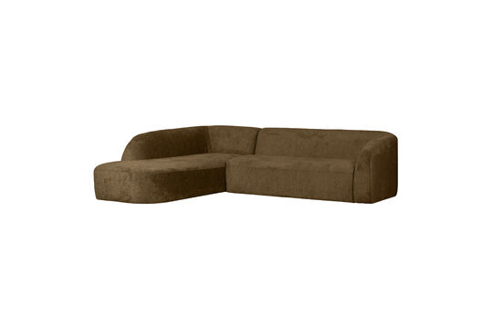 Canapé d'angle gauche velours laiton Sloping