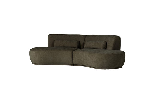 Voir la fiche produit canapé demi-rond 4 places velours brun chiné Batavier Canapé demi-rond 4 places velours brun chiné Batavier