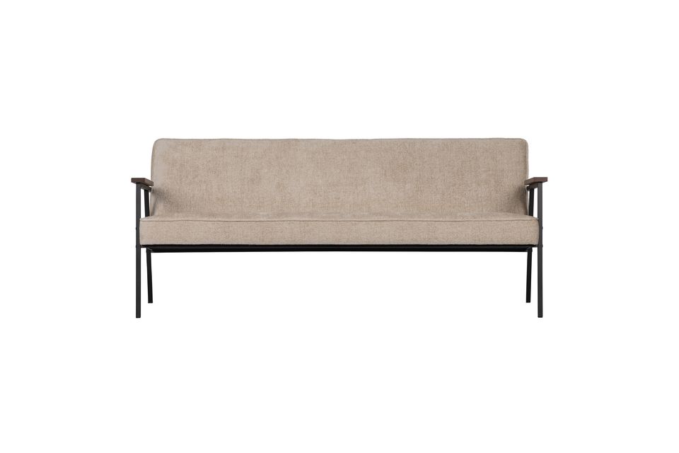 Canapé en velour beige Elizabeth Woood