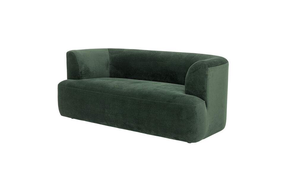 Canapé L165 cm en polyester vert Morgan - 5
