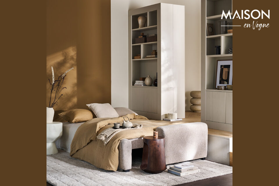 Canapé et lit deux-en-un Tissu doux et confortable Aspect luxueux H 85 cm x L 239 cm x P 107 cm