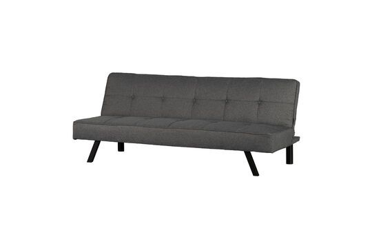 Canapé-lit en velour gris Lenn Détouré