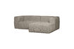Miniature Canapé méridienne droite tissu chiné travertin Bean 1