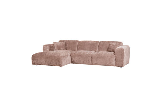 Canapé méridienne gauche chenille taupe CLOUD Détouré