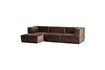 Miniature Canapé méridienne gauche velours marron Manu 1