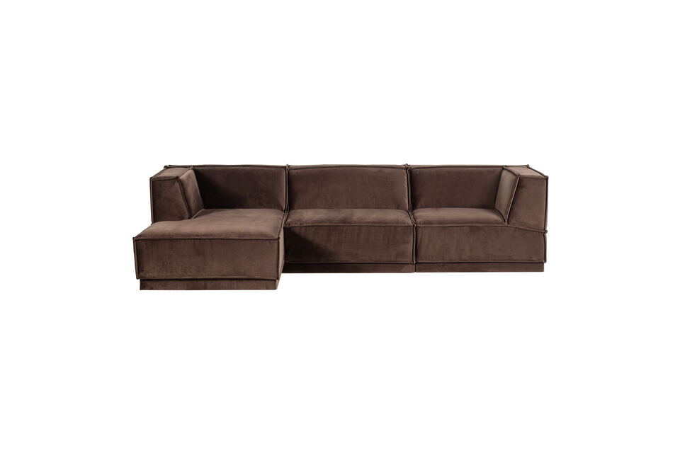Ce canap&eacute; d\'angle avec chaise longue sur le c&ocirc;t&eacute; gauche pr&eacute;sente un