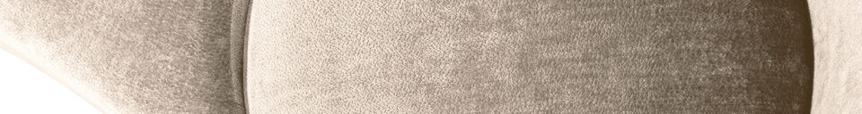 Mise en avant matière Canapé modulable 290 cm chenille naturel POPULAR