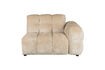 Miniature Canapé modulable Hackman avec accoudoir à droite en velours beige 1
