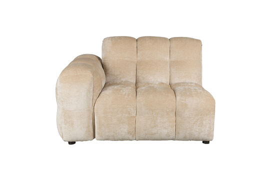 Voir la fiche produit canapé modulable Hackman avec accoudoir à gauche en velours beige Canapé modulable Hackman avec accoudoir à gauche en velours beige