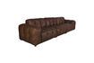 Miniature Canapé modulaire 4 places en cuir marron Hackman 1
