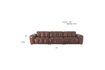 Miniature Canapé modulaire 4 places en cuir marron Hackman 9