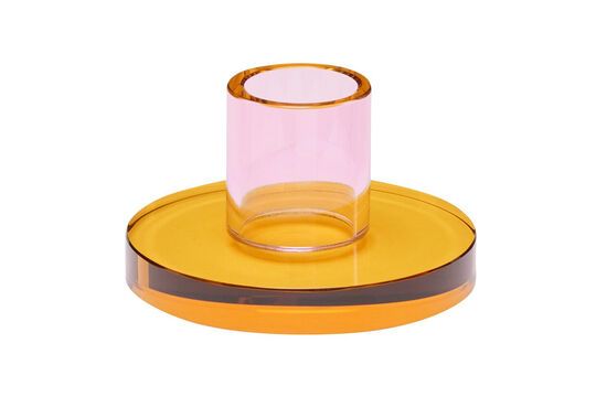 Candelabro de cristal naranja Astra