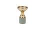 Miniatura Candelabro pequeño de aluminio verde Glam Clipped