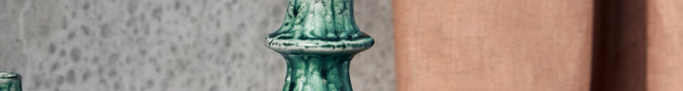 Material Details Candle holder 20 cm green terracotta Kulu