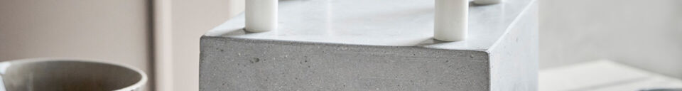 Material Details Candle holder 20 cm Grey Polystone HDMarb