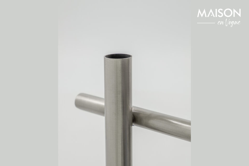 Elevate your festive décor with this handcrafted candle holder, featuring an antique silver finish