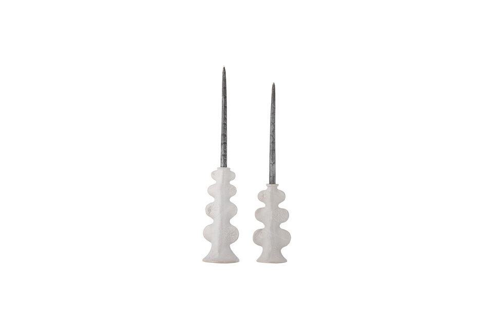 The Cason Candle Holders by Bloomingville come in a set of two and are made of stoneware with a soft