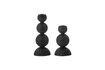 Miniature Candle holders set of 2 in black pine Kipp 1
