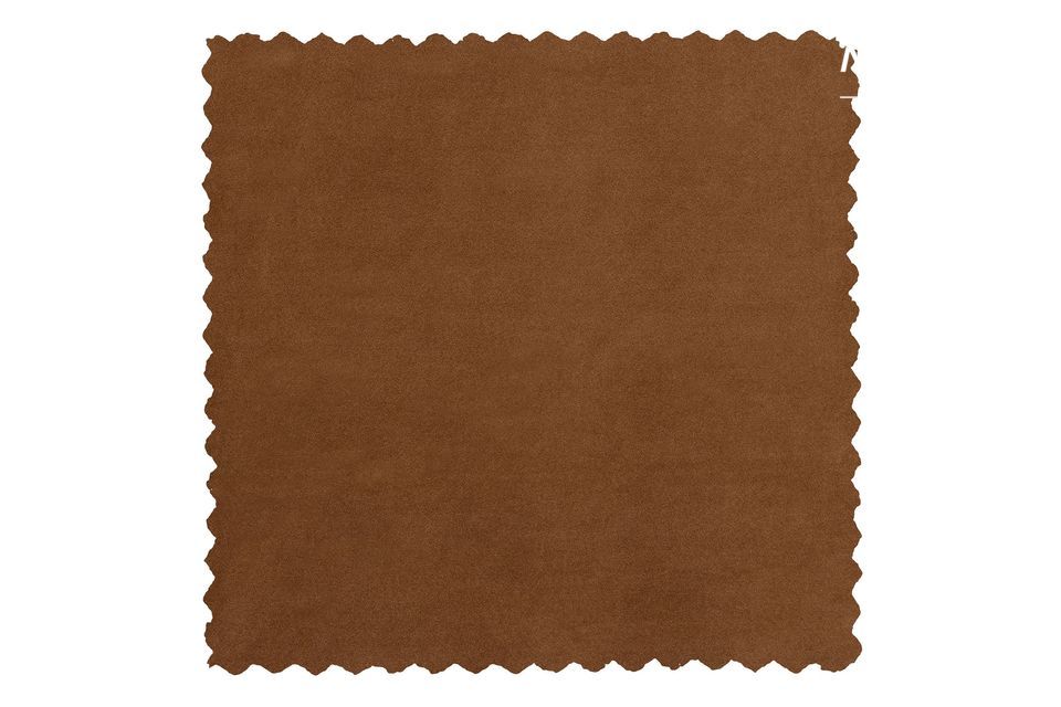 Comfortable sofa in cinnamon velvet