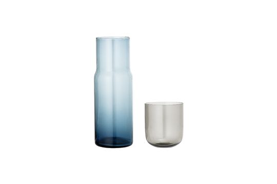 Carafe à décanter bleue en verre Détouré