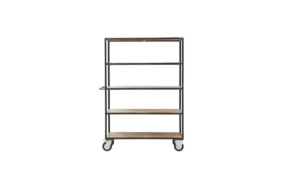 Carrello grande in legno chiaro Nero House Doctor