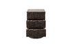 Miniature Carved nightstand mango wood walnut Crumble 5