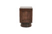Miniature Carved nightstand mango wood walnut Crumble 7