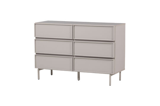 Guarda il profilo del prodotto cassettiera 6 cassetti Melamina/MDF Sabbia TOURS Cassettiera 6 cassetti Melamina/MDF Sabbia TOURS