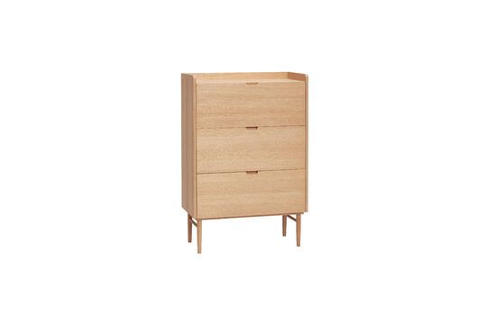 Cassettiera Hide impiallacciata in rovere chiaro