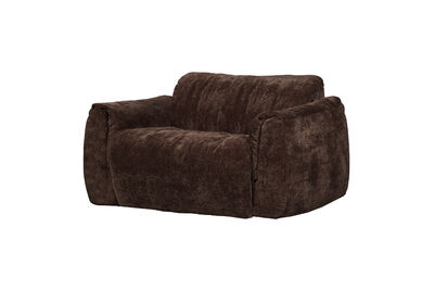 Causeuse 2 places chenille brun foncé Baggy