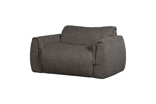 Causeuse tissu tissé gris mélange BAGGY Détouré