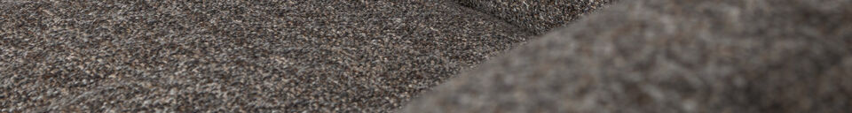Mise en avant matière Causeuse tissu tissé gris mélange BAGGY
