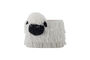 Miniatura Cesta L40xH30xW25 cm de poliéster blanco Dolly Clipped