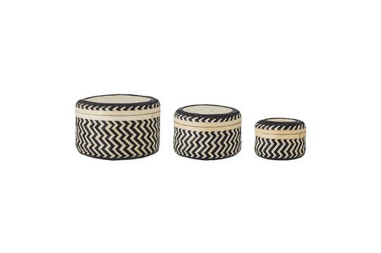 Cestas con tapa de bambú negro de Jacob Clipped
