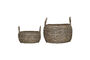 Miniatura Cestas de almacenaje set de 2 en algas marinas negro y natural HDDistra Clipped