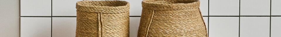 Materiali prima di tutto Cesto Set di 2 Erba Marina Naturale HDPlant
