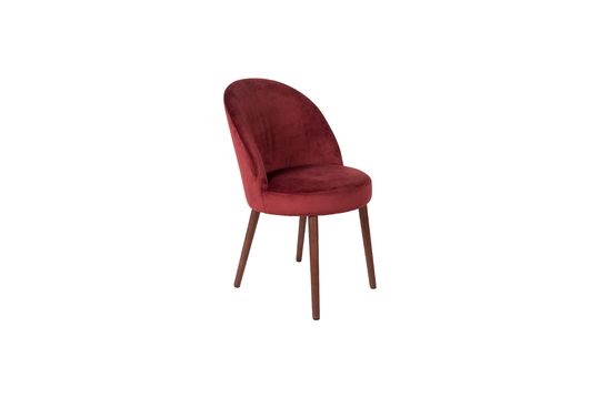 Chaise Barbara en velours rouge Détouré