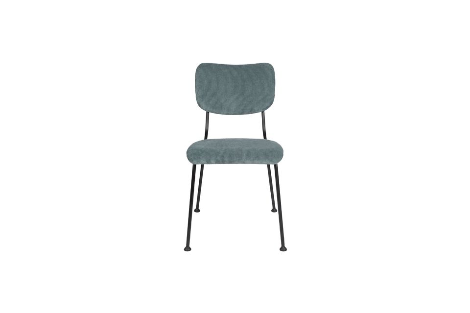 chaise benson gris-bleu - 9