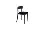 Miniature Chaise Brandon noire en velours et bois Détouré