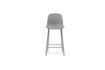 Miniature Chaise de bar en acier et plastique gris 65cm Form 4