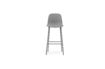 Miniature Chaise de bar en acier et plastique gris 75cm Form 5