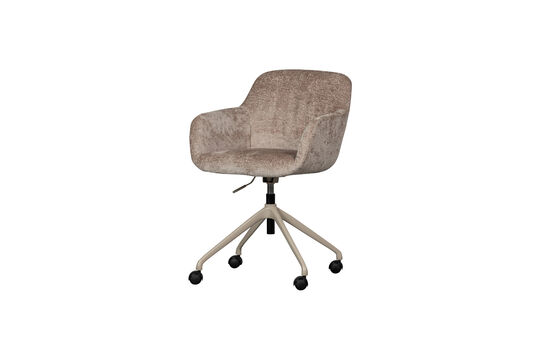 Chaise de bureau chenille taupe MORROS Détouré