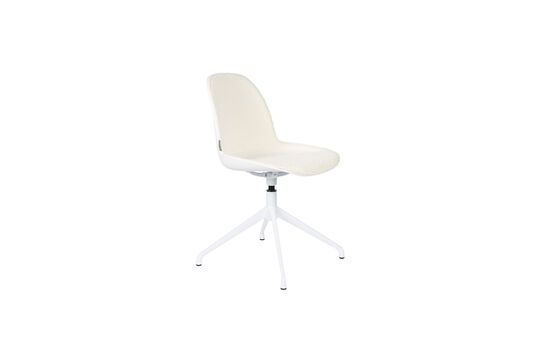 Chaise de bureau en bouclette blanc Albert Kuip Détouré