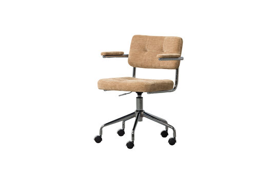 Voir la fiche produit chaise de bureau tissu côtelé sable foncé Kova Chaise de bureau tissu côtelé sable foncé Kova