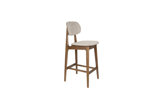 Chaise de comptoir en polyester beige Marais Détouré