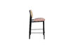 Miniature Chaise de comptoir en rotin et tissu rose Spike 6