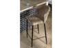 Miniature Chaise de comptoir en tissu beige Georgio 7