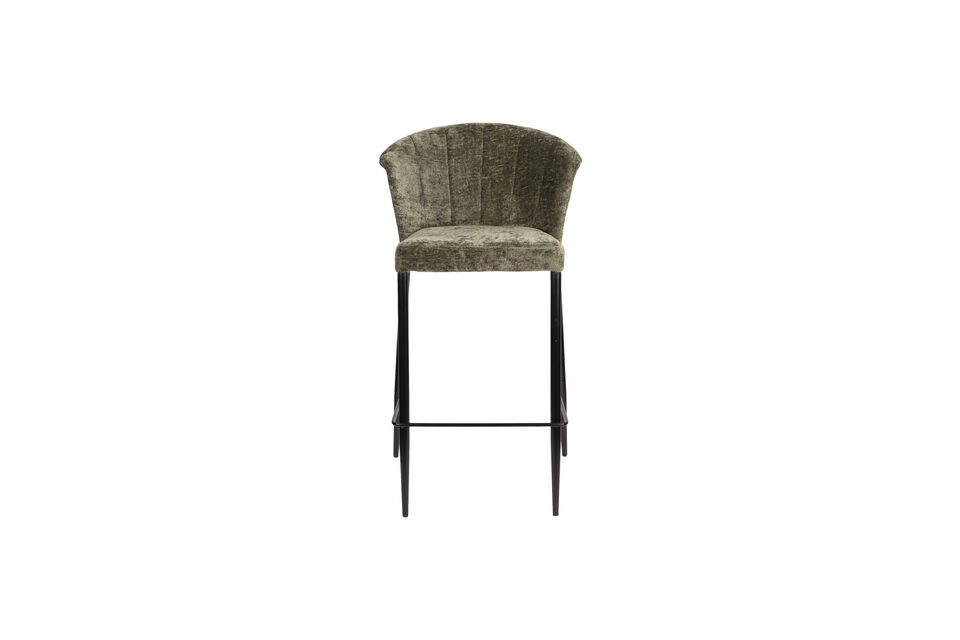 Chaise de comptoir en tissu vert Georgia - 9