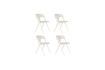 Miniature Chaise de jardin en plastique beige Horizon 7