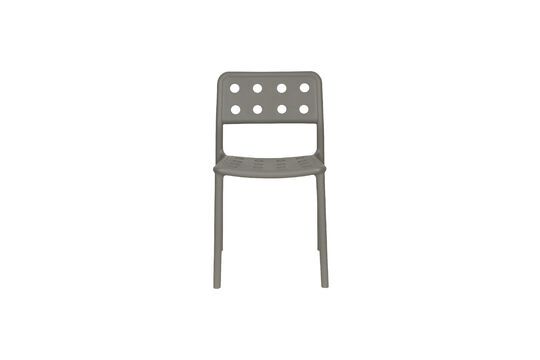 Chaise de jardin en plastique gris Serra
